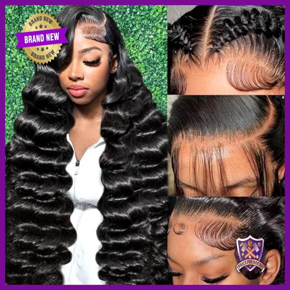 28 Inch 13x6 Lace Front Wig Human Hair Body Wave 180 Density  display picture 1